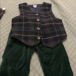 Janie and Jack vest and velour were 2t